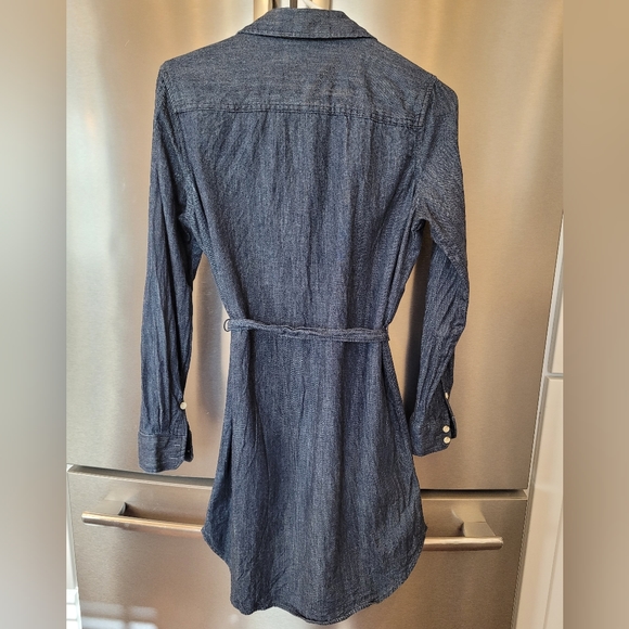 Cute "Universal Thread" Lightweight Blue Denim Shirt Dress w/belt, XS - Picture 2 of 8